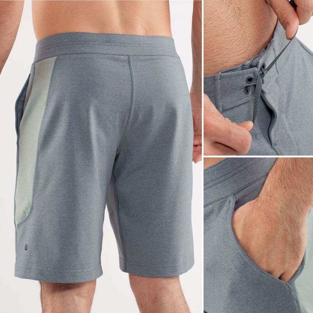 Lululemon Kung Fu Short in Heathered Deep Shore / Heathered Earl Grey Size L - Picture 3 of 6